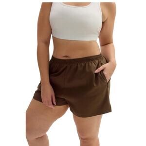 Girlfriend Collective Brown Chestnut Gazelle Shorts Size XXS NWT
